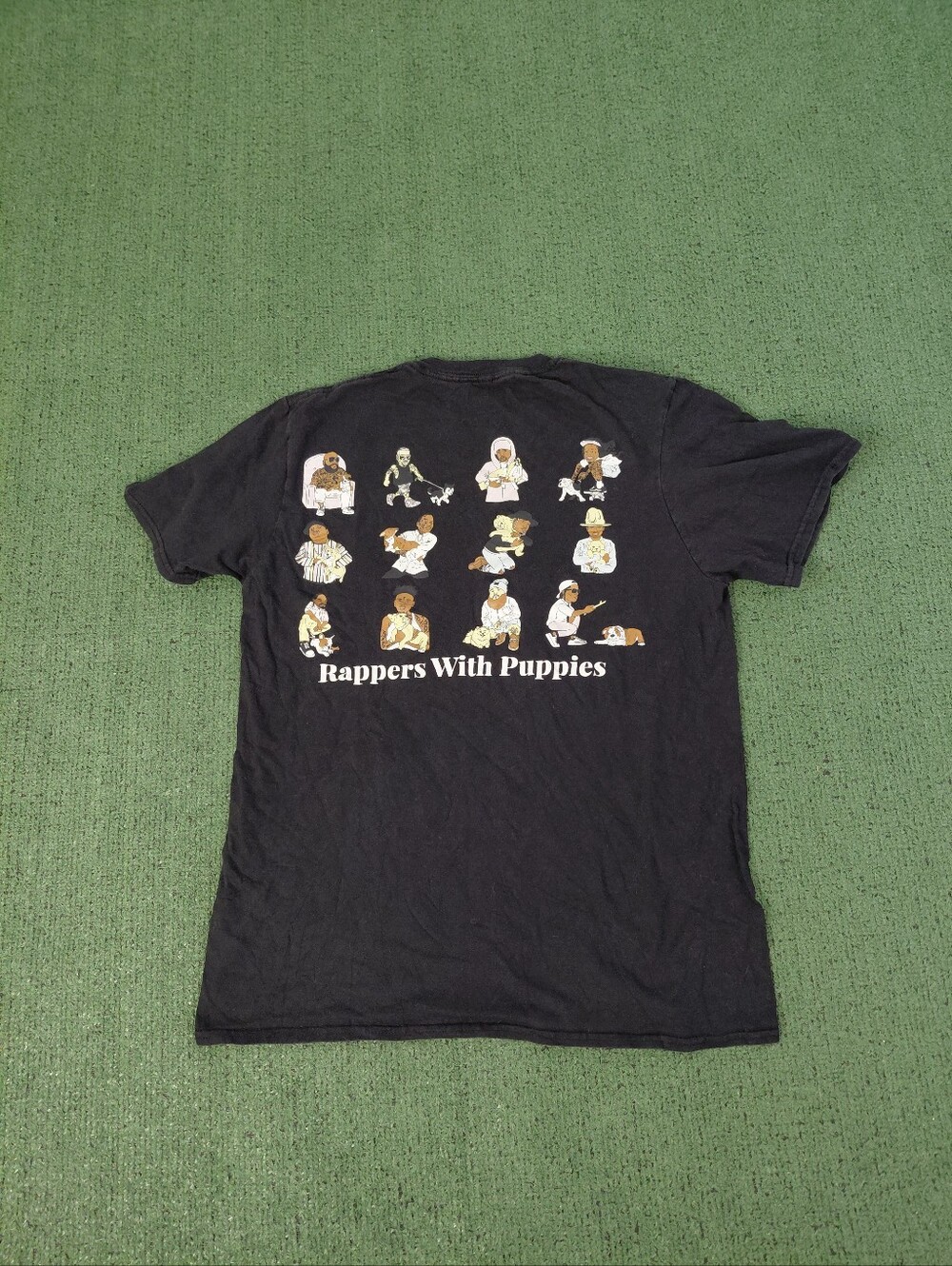 Dog Limited "Rappers With Puppies" Rap Music Pets Black T Shirt Sz Medium